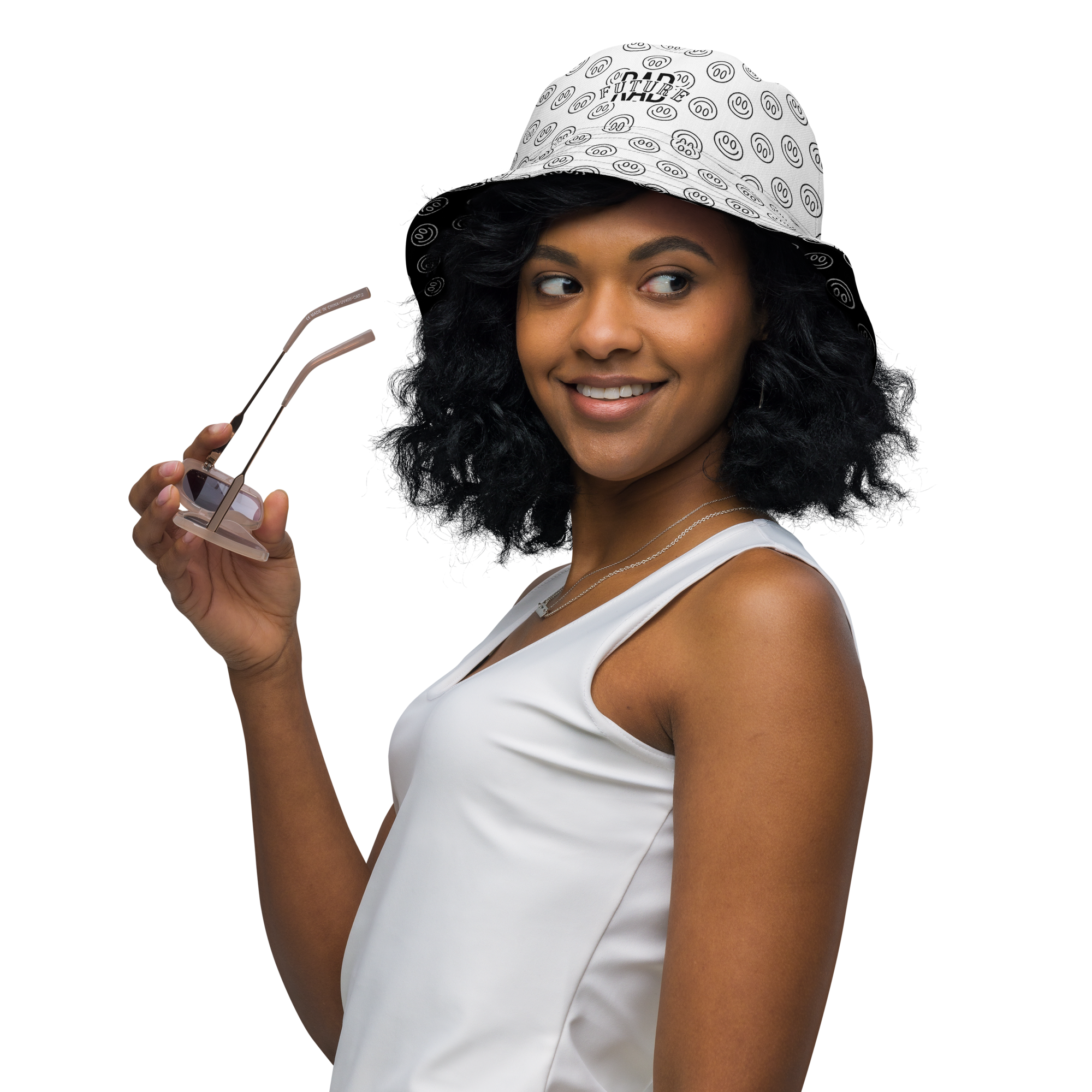 Smile Reversible bucket hat