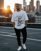 G West Demon Cat Breakout Oversized T-Shirt Mens