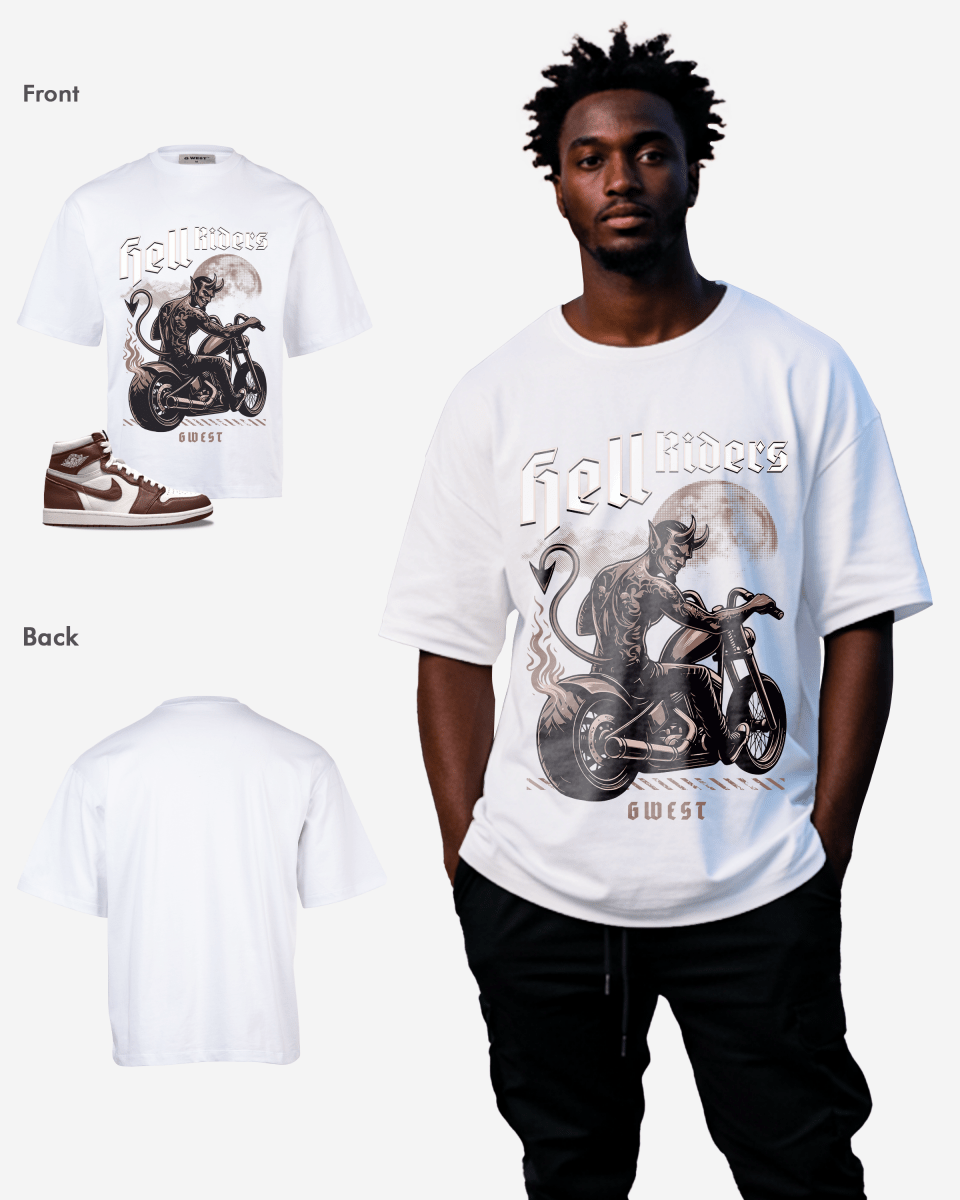 G West Devil Hell Riders Oversized Men's T-Shirt